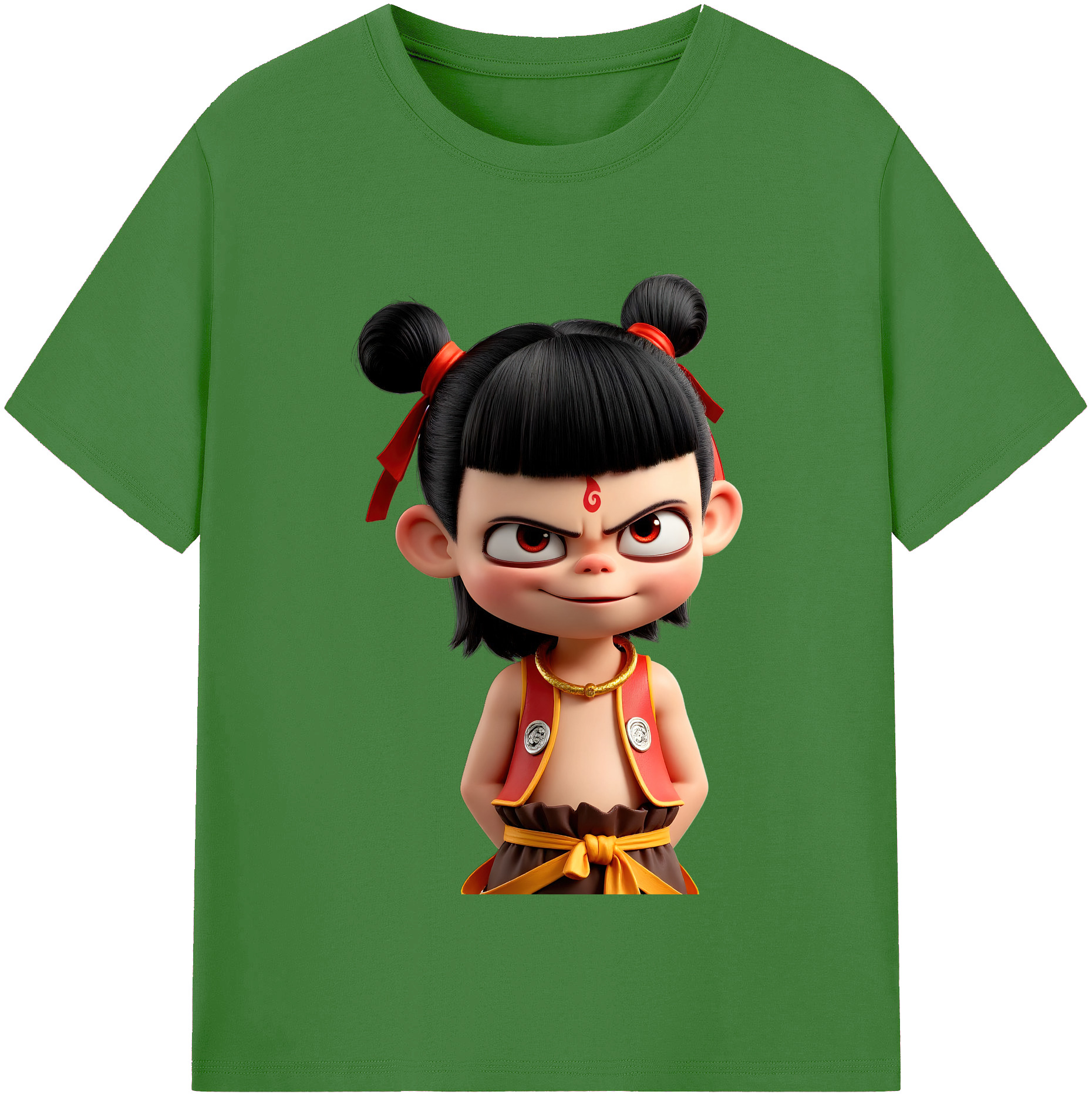 （画像用） Ne Zha 2 ナタ 魔童の大暴れ レディースカジュアルプリントTシャツ（綿100％）